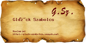 Glück Szabolcs névjegykártya
