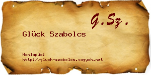 Glück Szabolcs névjegykártya