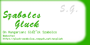 szabolcs gluck business card